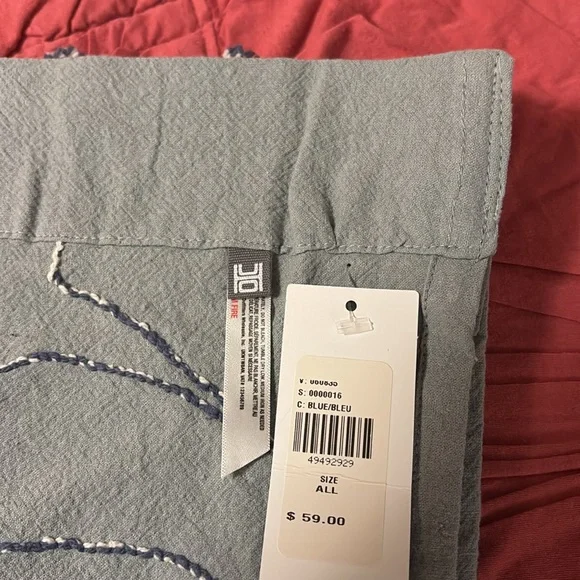 UO Shower Curtain Cover. Margot Chenille Abstract Design*10 Top Hang Buttonholes - Picture 4 of 5